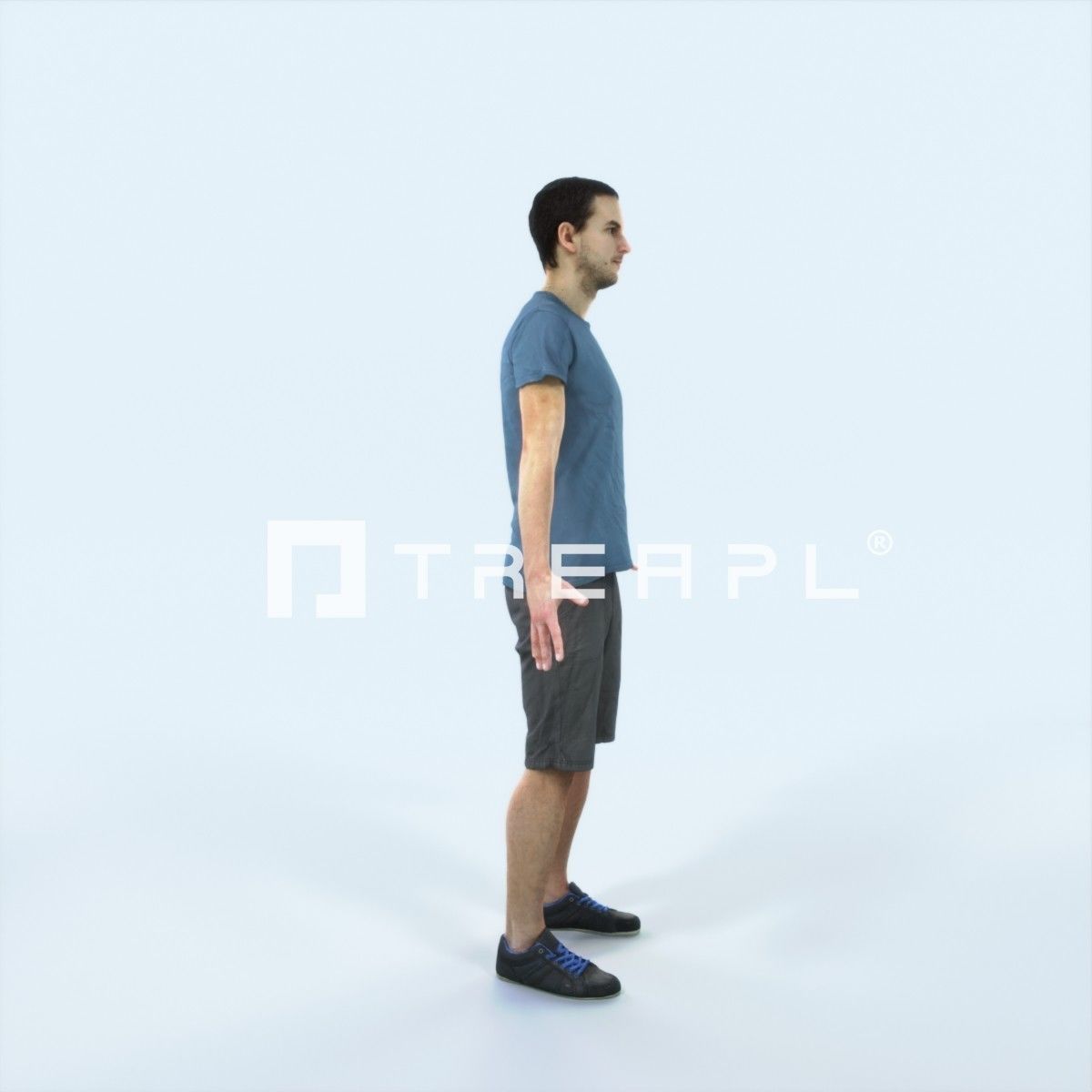Jest 01A Animated Rigged Summer Casual Man Low-poly 3D model_2