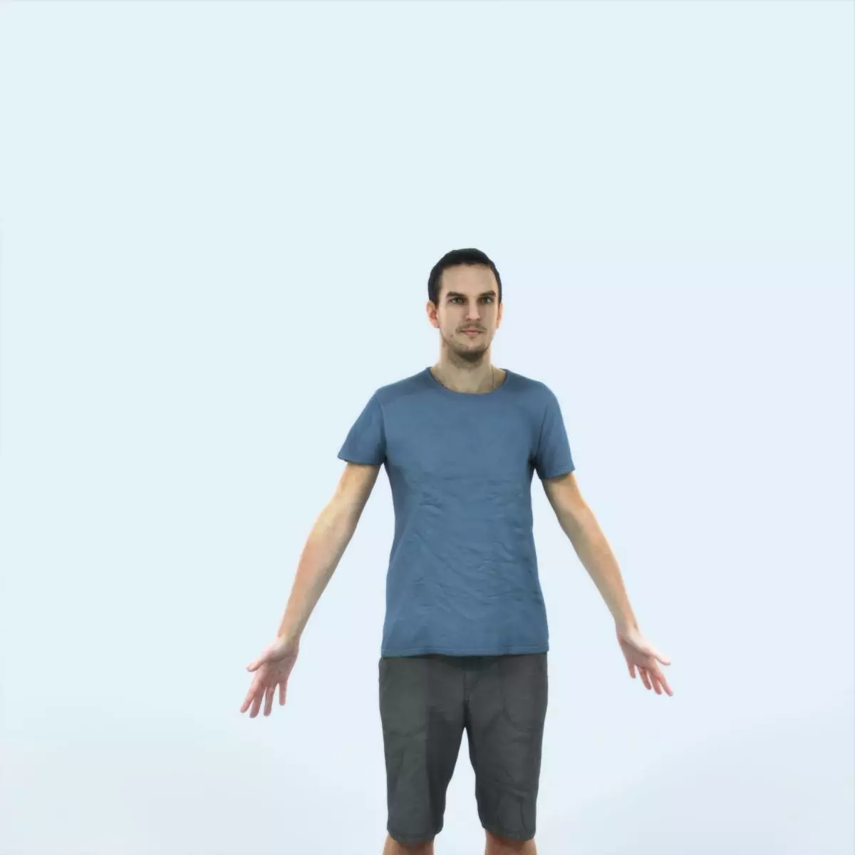Jest 01A Animated Rigged Summer Casual Man Low-poly 3D model_0