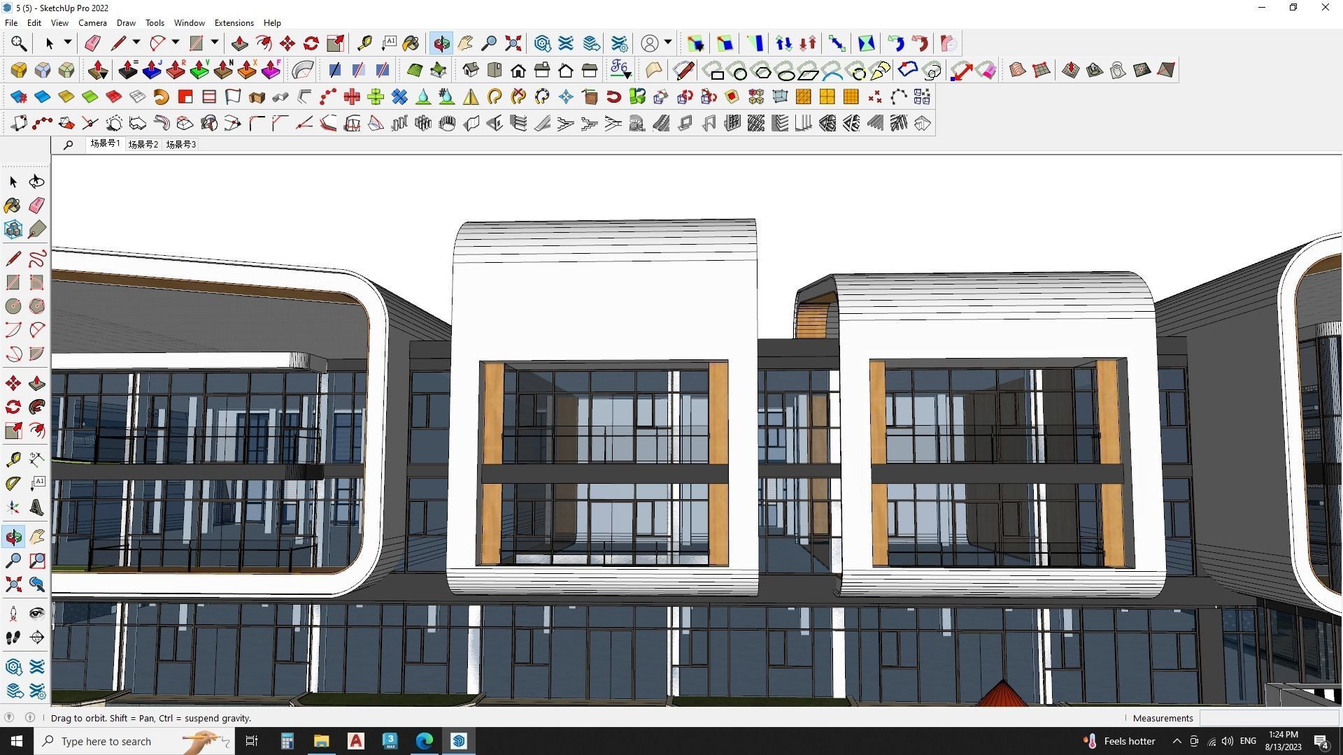 kindergarden education building sketchup model 3D model_9