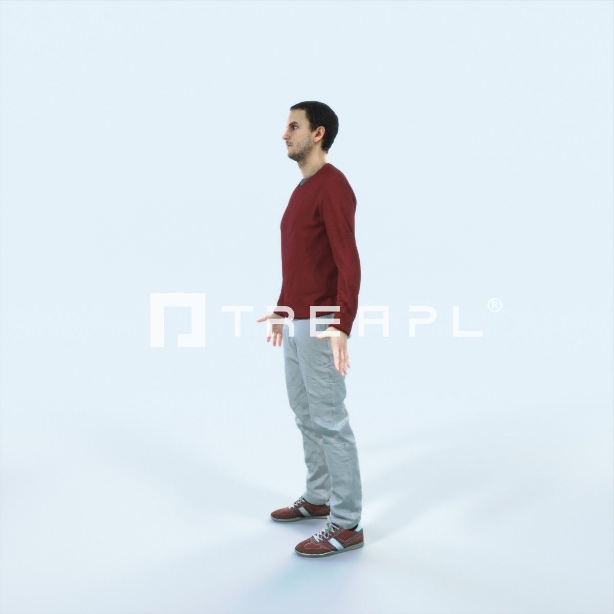 Jest 08J Animated Rigged Casual Man Low-poly 3D model_5