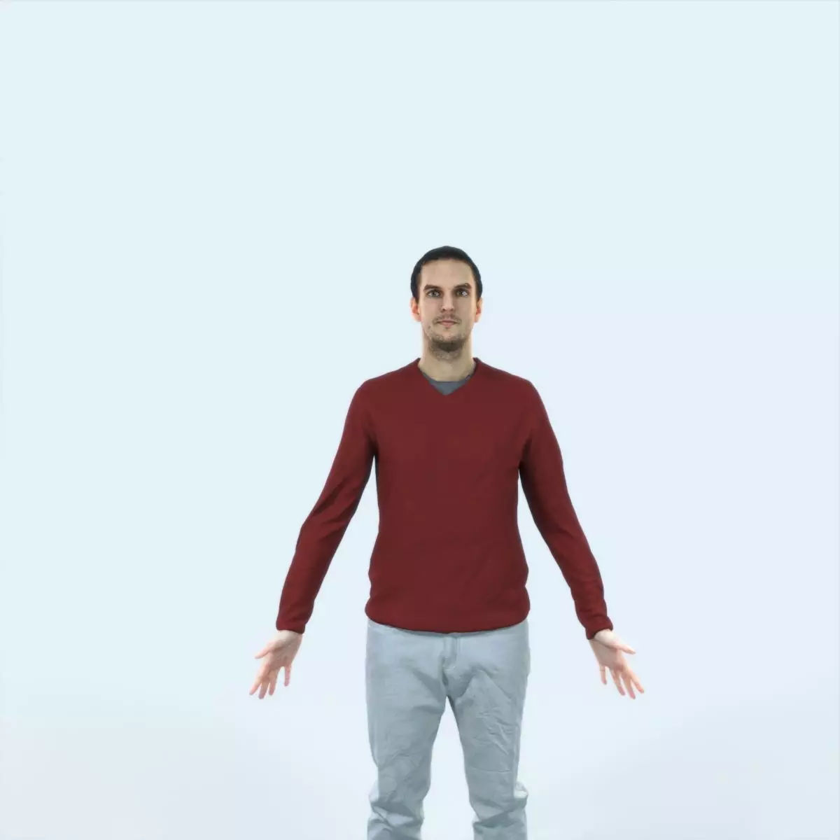 Jest 08J Animated Rigged Casual Man Low-poly 3D model_0