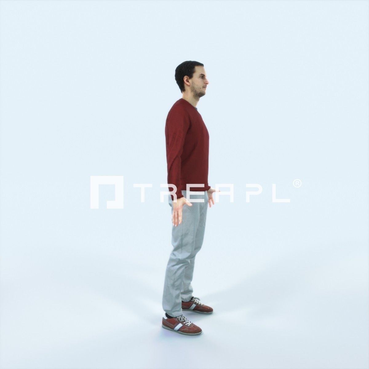 Jest 08J Animated Rigged Casual Man Low-poly 3D model_2