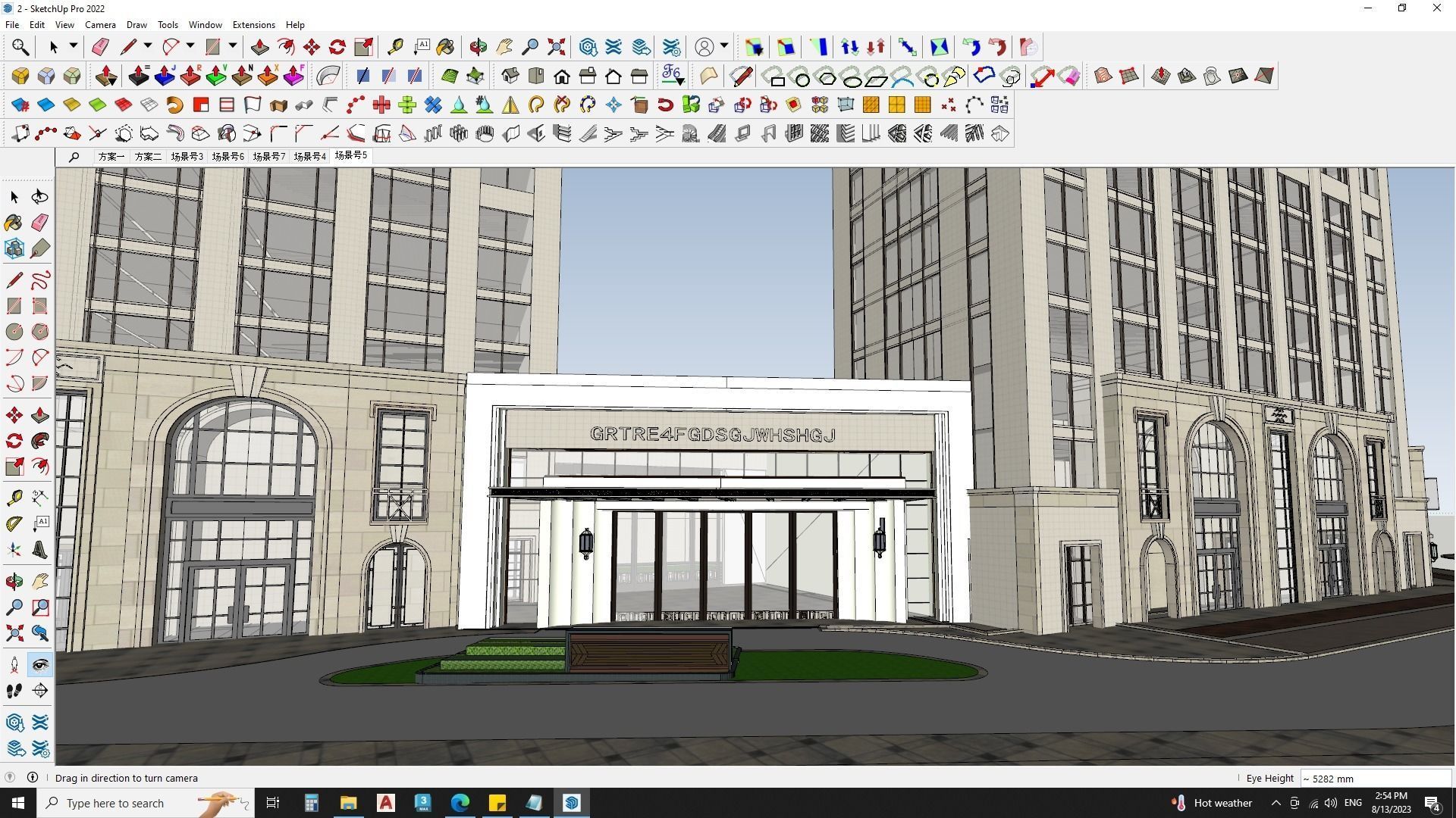 6 Classical Apartment building with Shopping mall 3D model_16