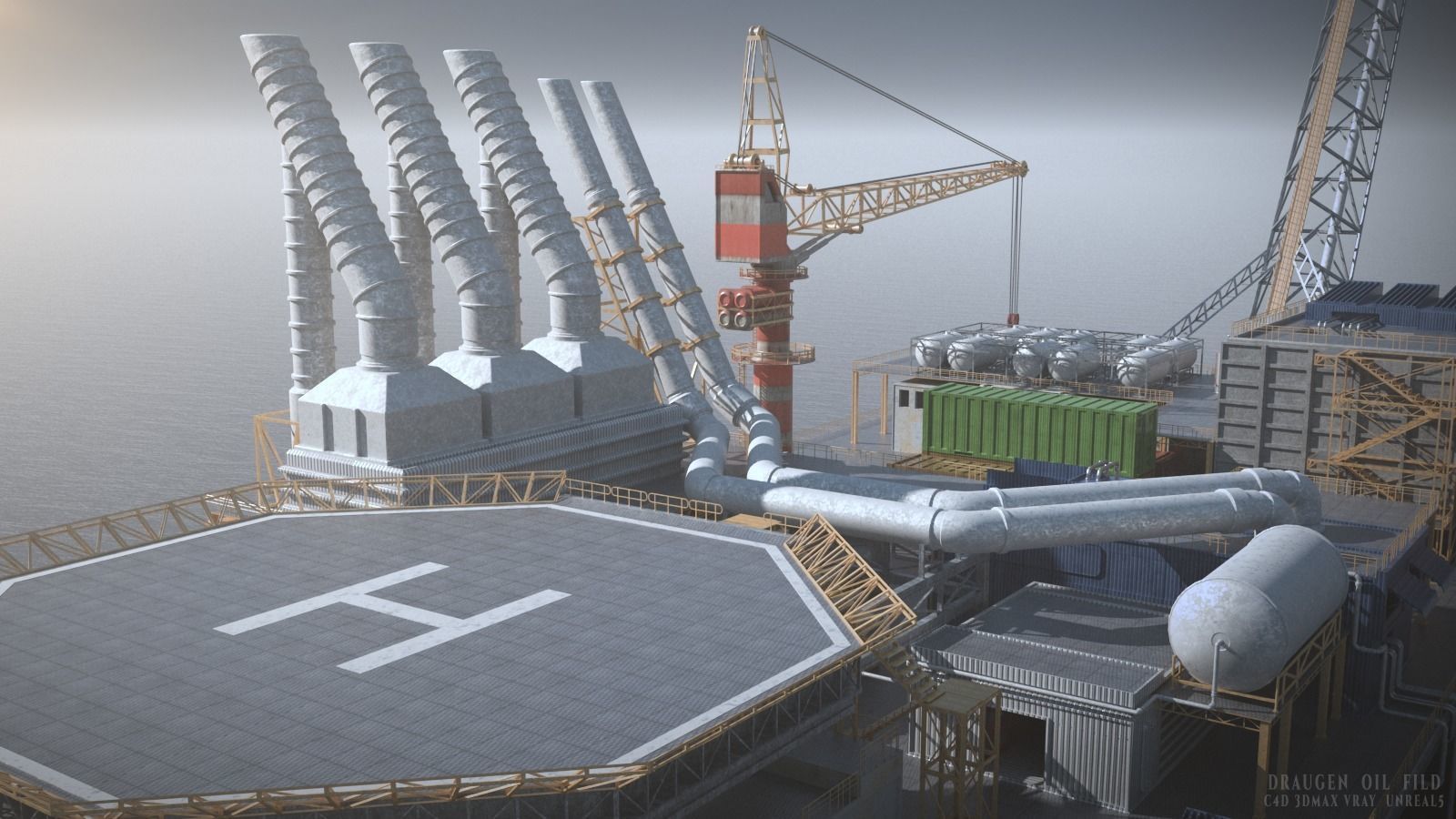 Draugen OilFild 3D model_7