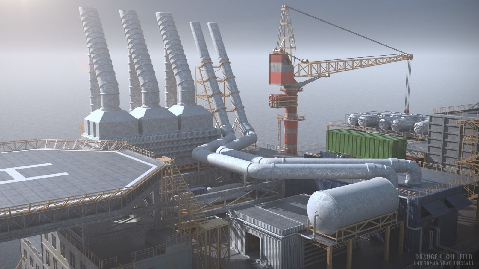 Draugen OilFild 3D model_12