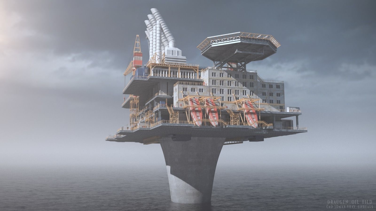 Draugen OilFild 3D model_9
