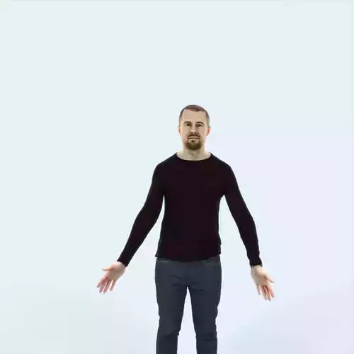 Master 01F Animated Rigged Casual Man