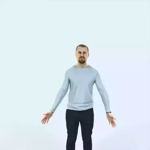 Master 01D Animated Rigged Casual Man