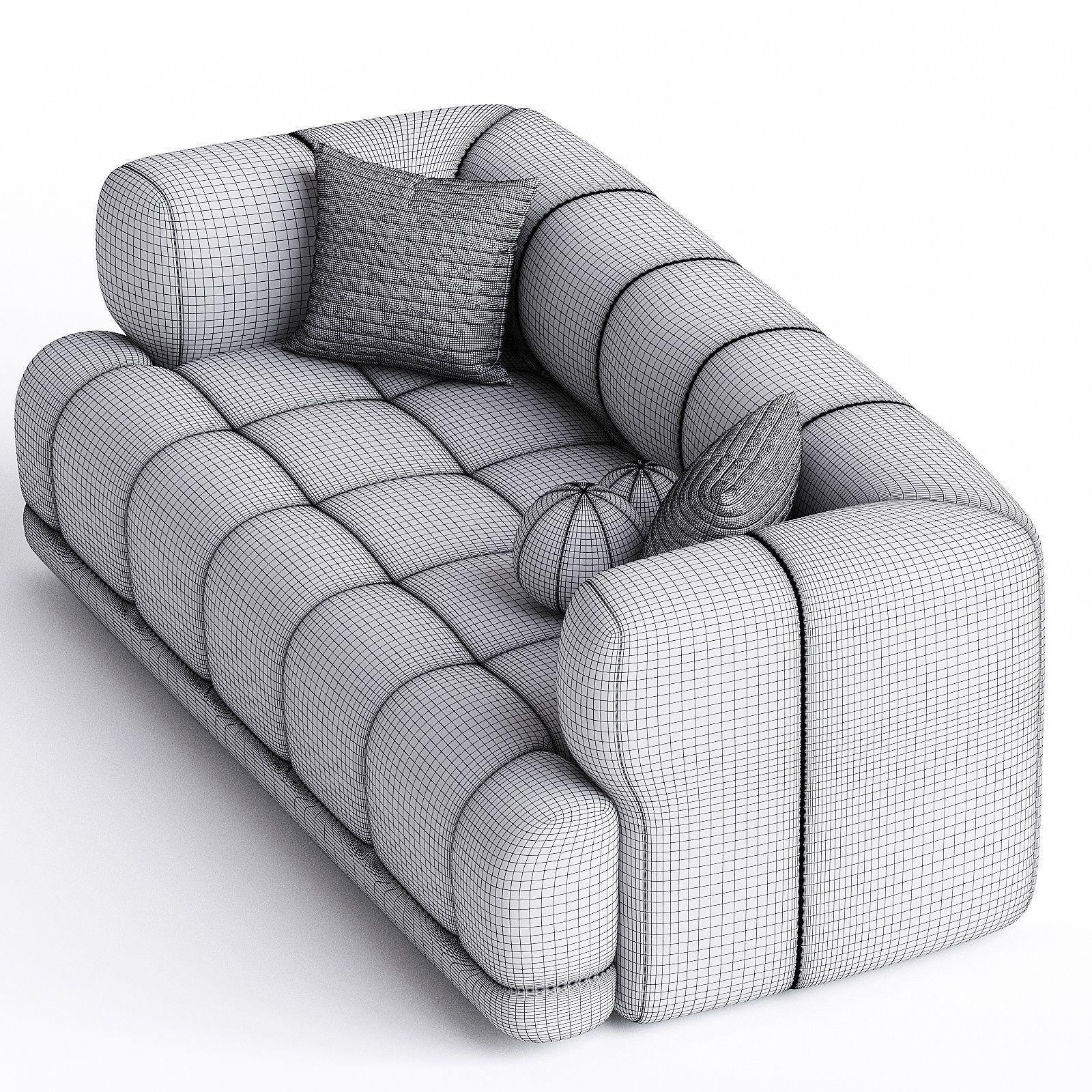 QUILTON Sofa By Hay 3D model_2