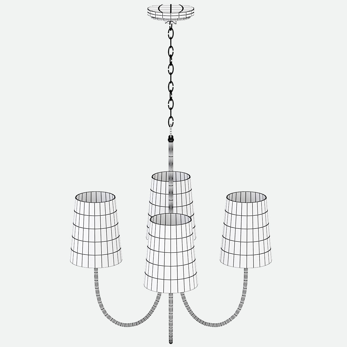 Traditional Chandelier 3D model_4