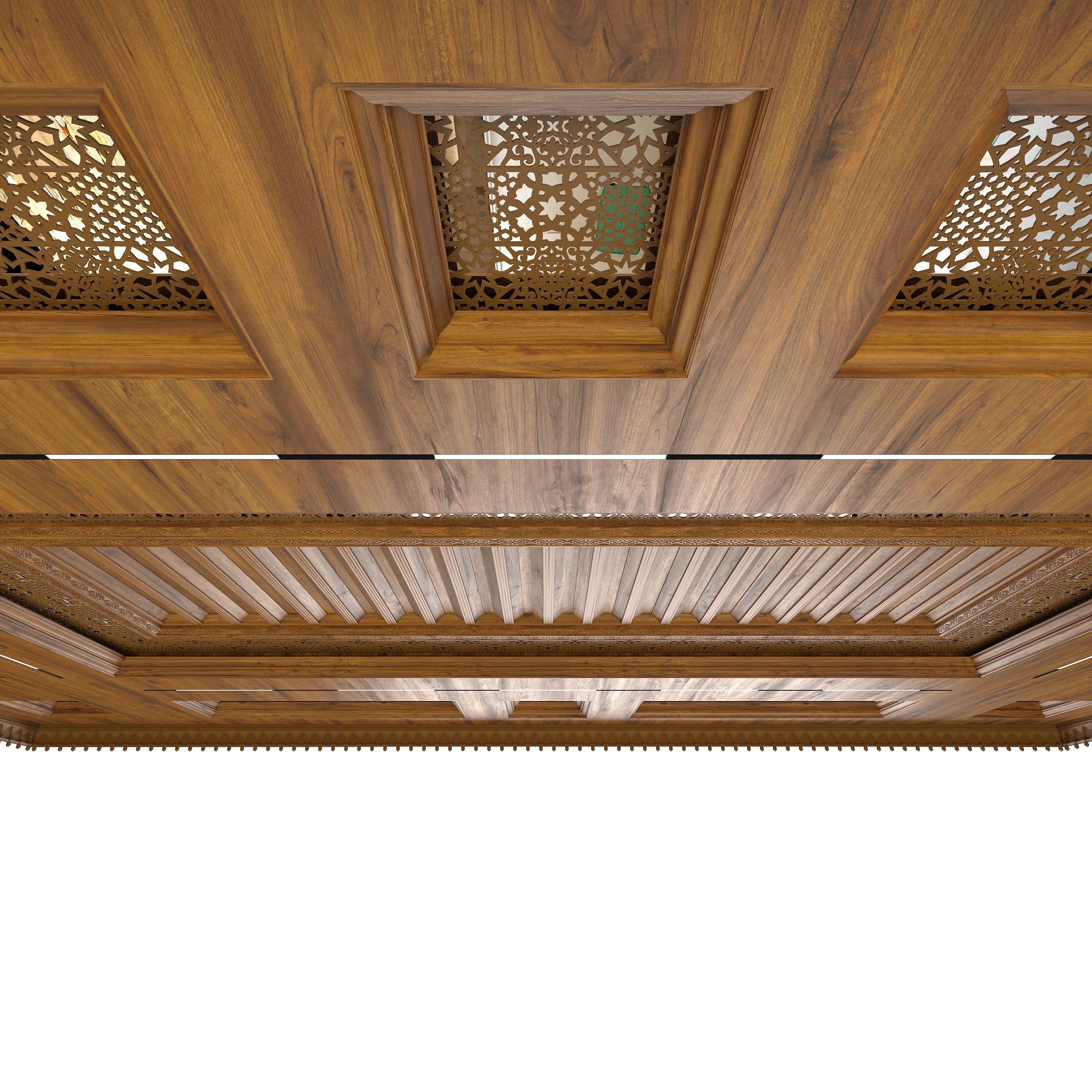 Wooden Ceiling In Oriental Style 5x8 3D model_3