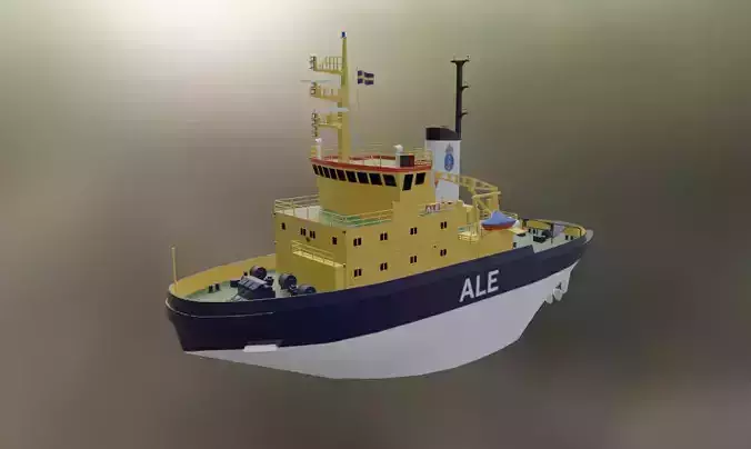 Swedish Icebreaker Ale Low-poly 3D model