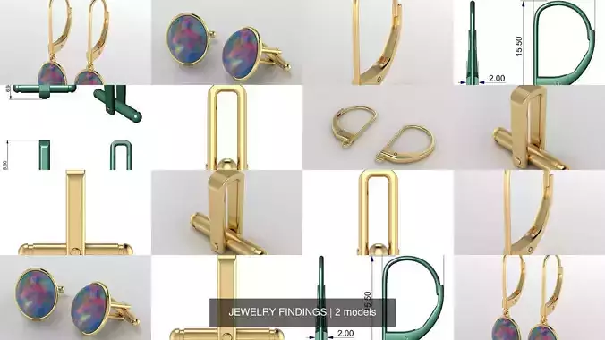 JEWELRY FINDINGS 3D Model Collection