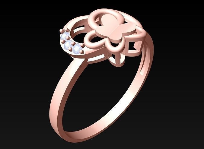 Diamond Ring - Womens Rings - N2195 3D print model