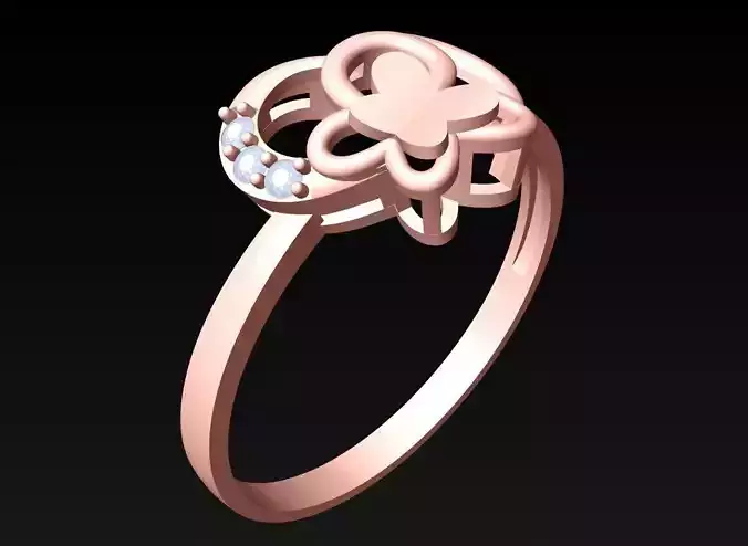 Diamond Ring - Womens Rings - N2195 3D print model