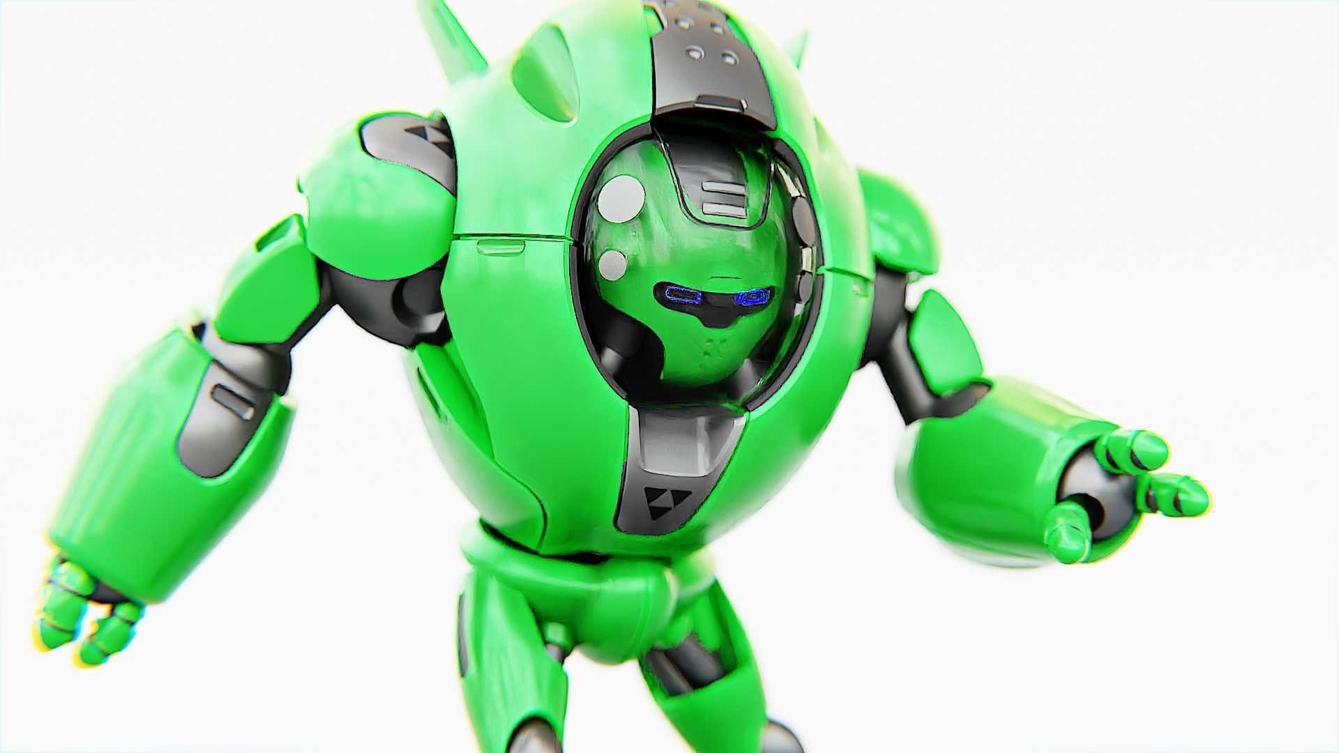 ASTRONAUT BOT V-3000   RIGGED 3D model_13