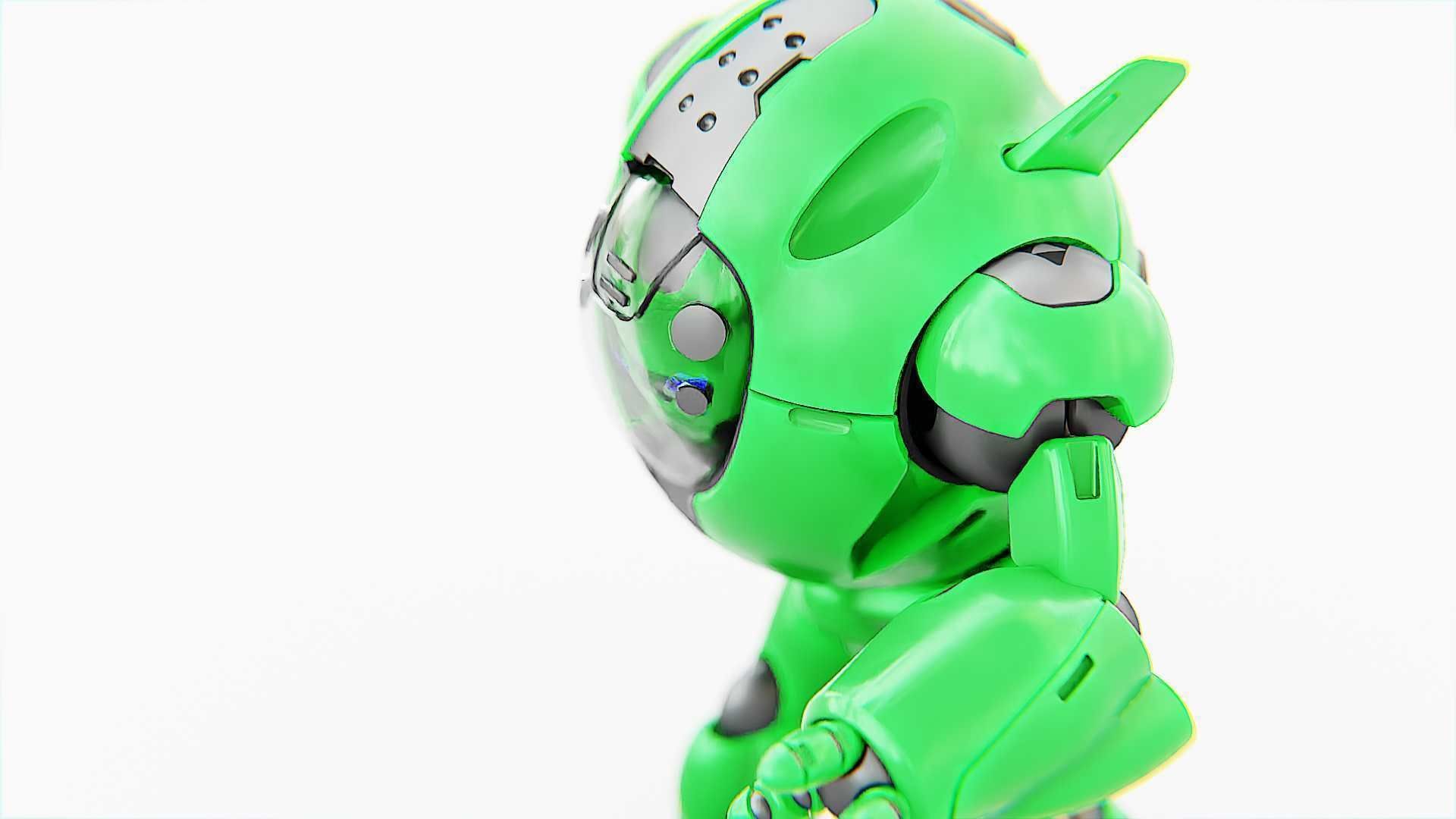 ASTRONAUT BOT V-3000   RIGGED 3D model_16