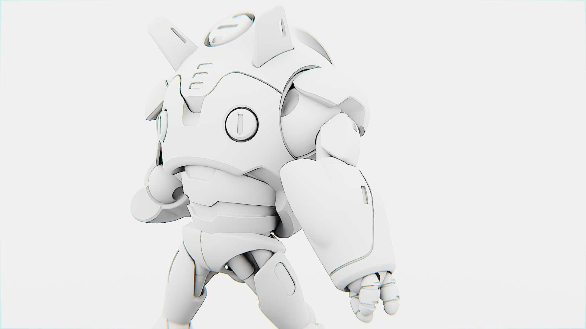ASTRONAUT BOT V-3000   RIGGED 3D model_33