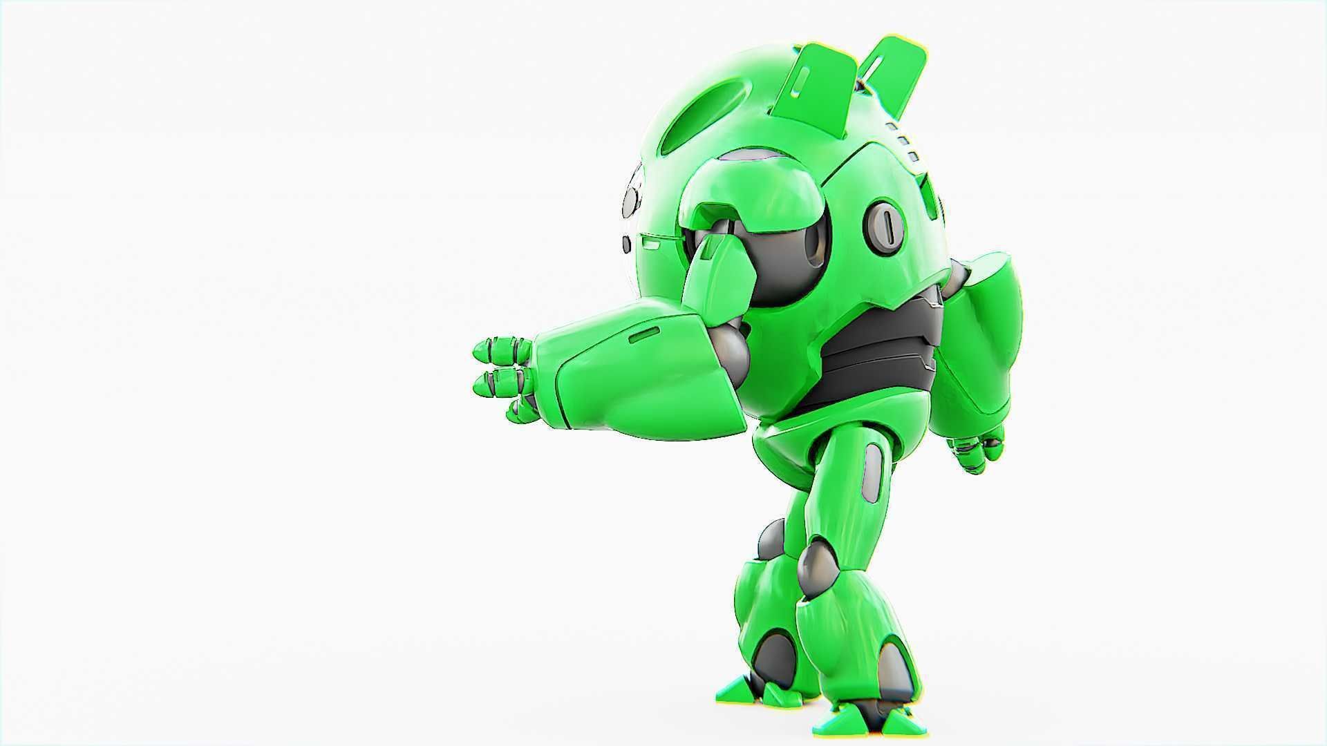 ASTRONAUT BOT V-3000   RIGGED 3D model_5