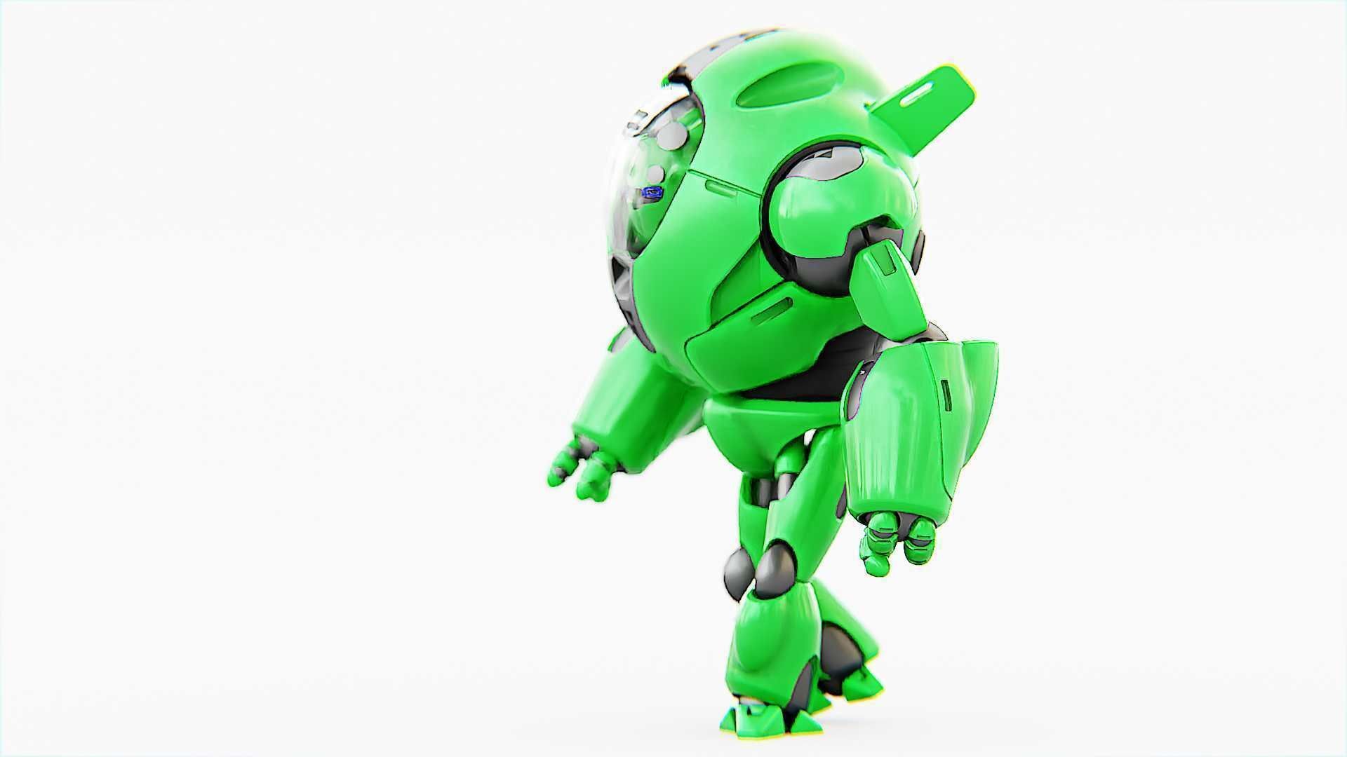 ASTRONAUT BOT V-3000   RIGGED 3D model_23