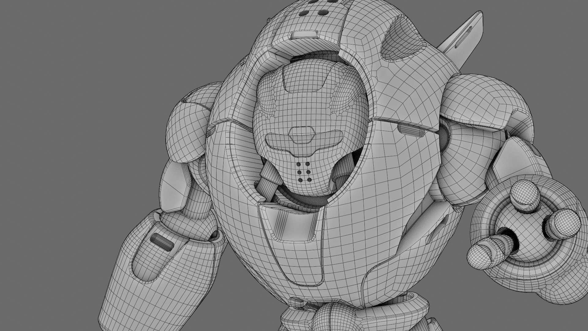 ASTRONAUT BOT V-3000   RIGGED 3D model_40