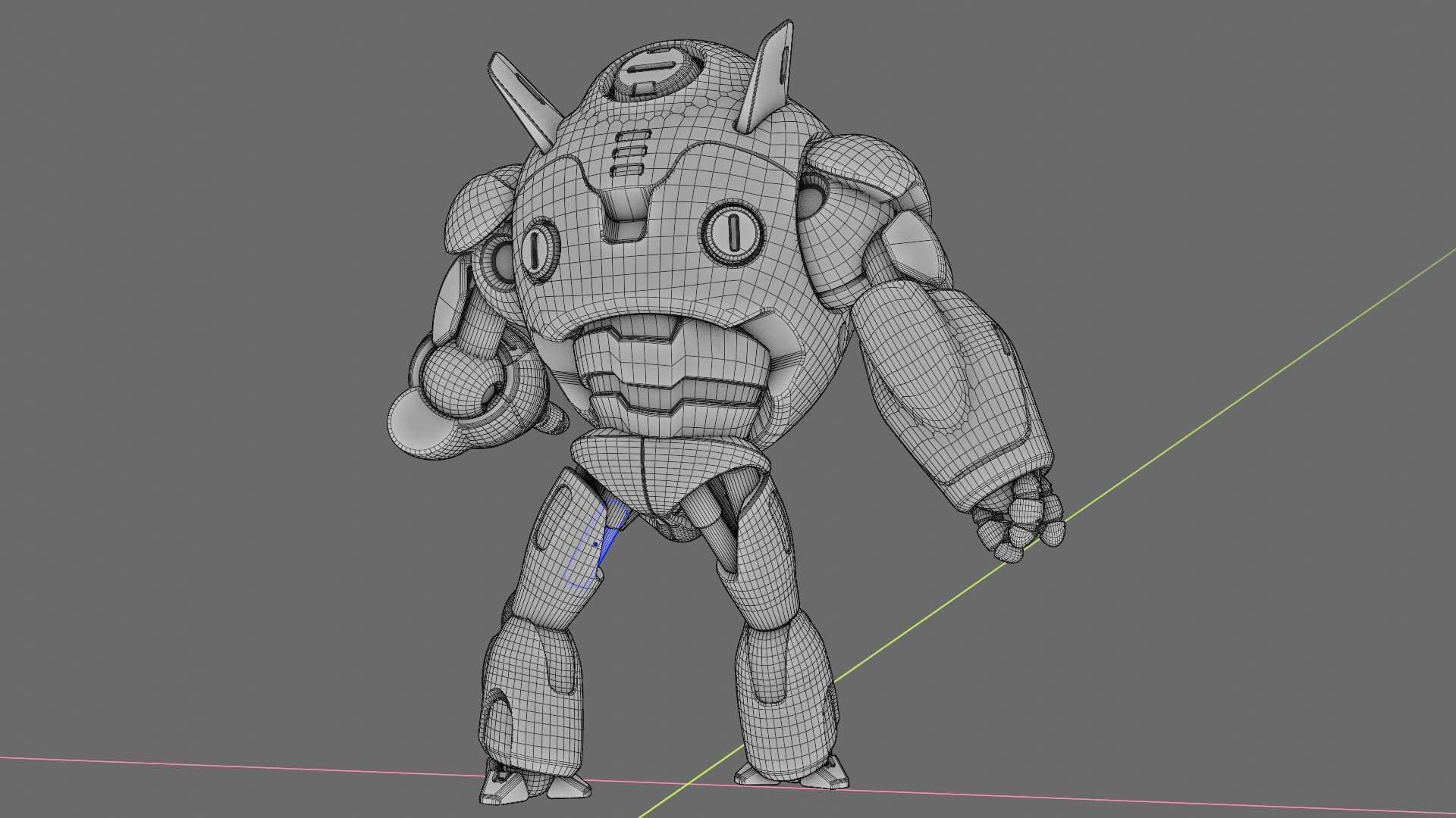 ASTRONAUT BOT V-3000   RIGGED 3D model_38