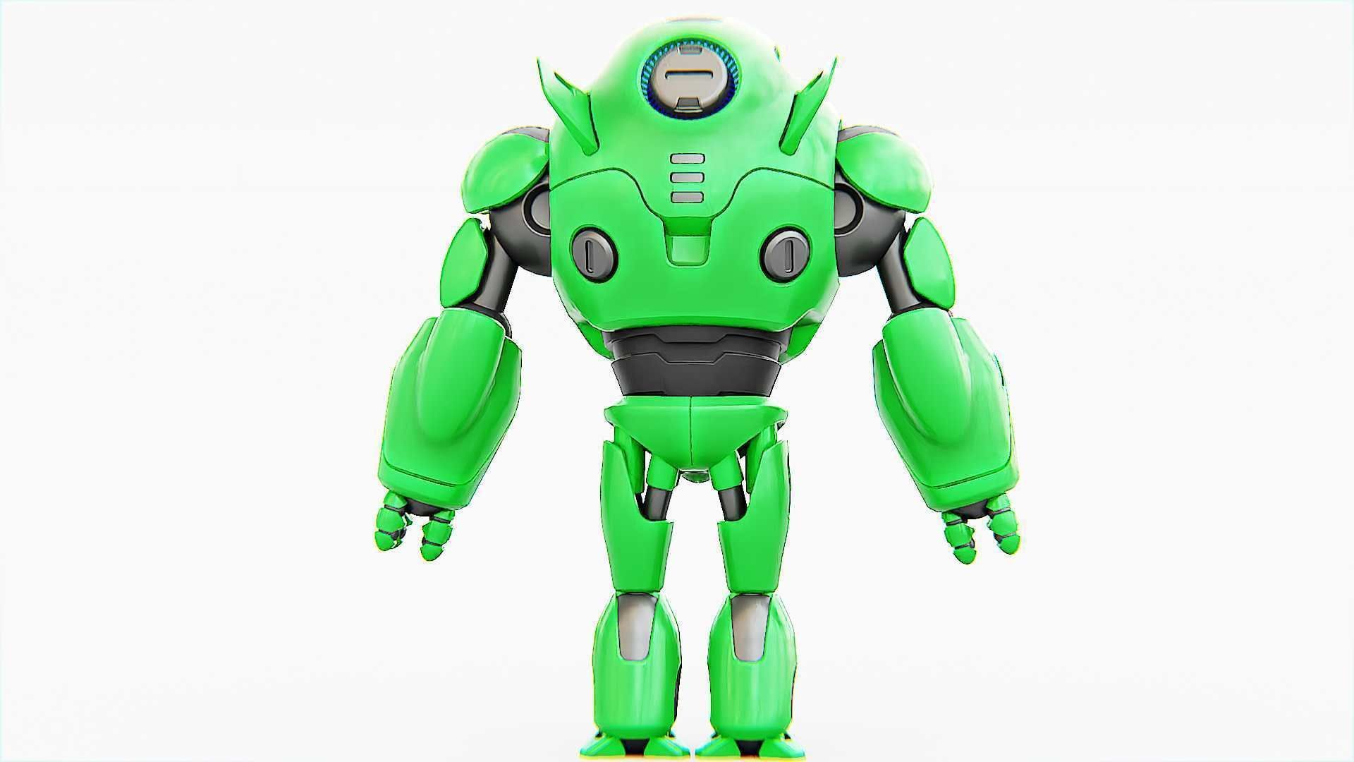 ASTRONAUT BOT V-3000   RIGGED 3D model_29