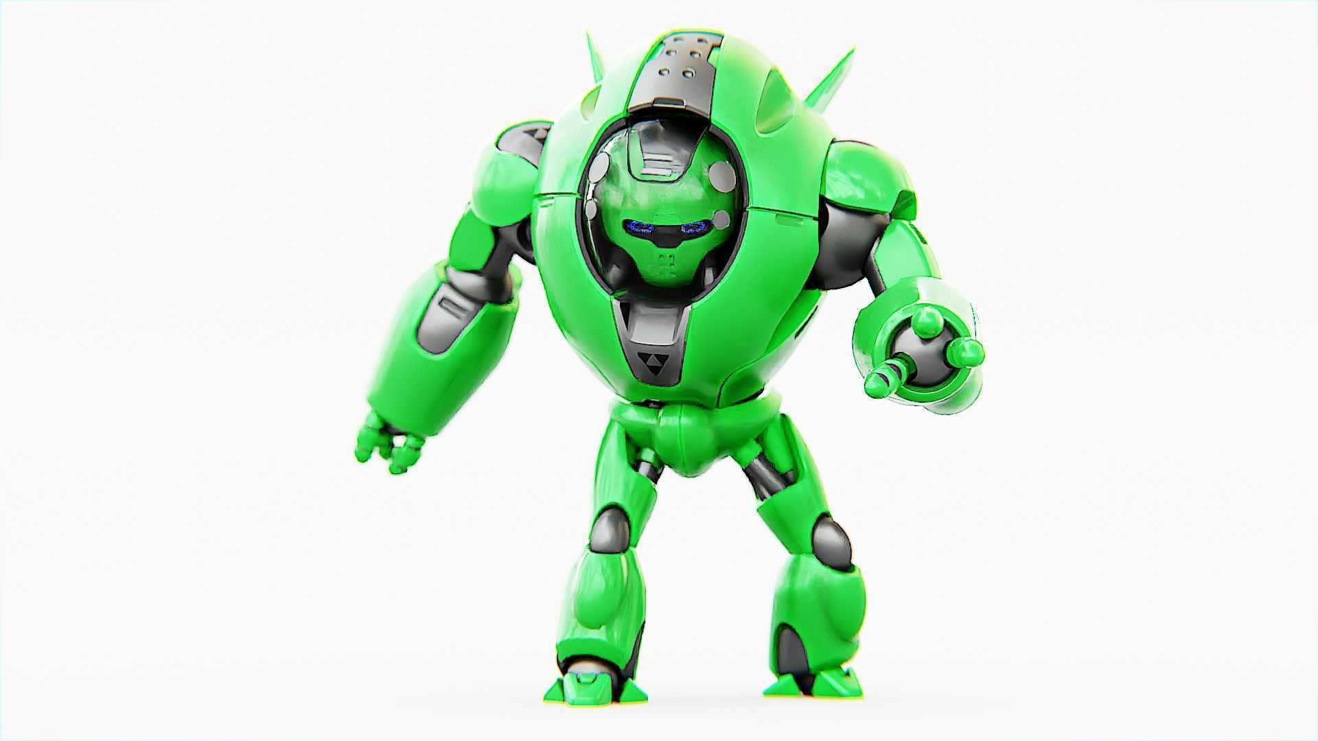 ASTRONAUT BOT V-3000   RIGGED 3D model_19