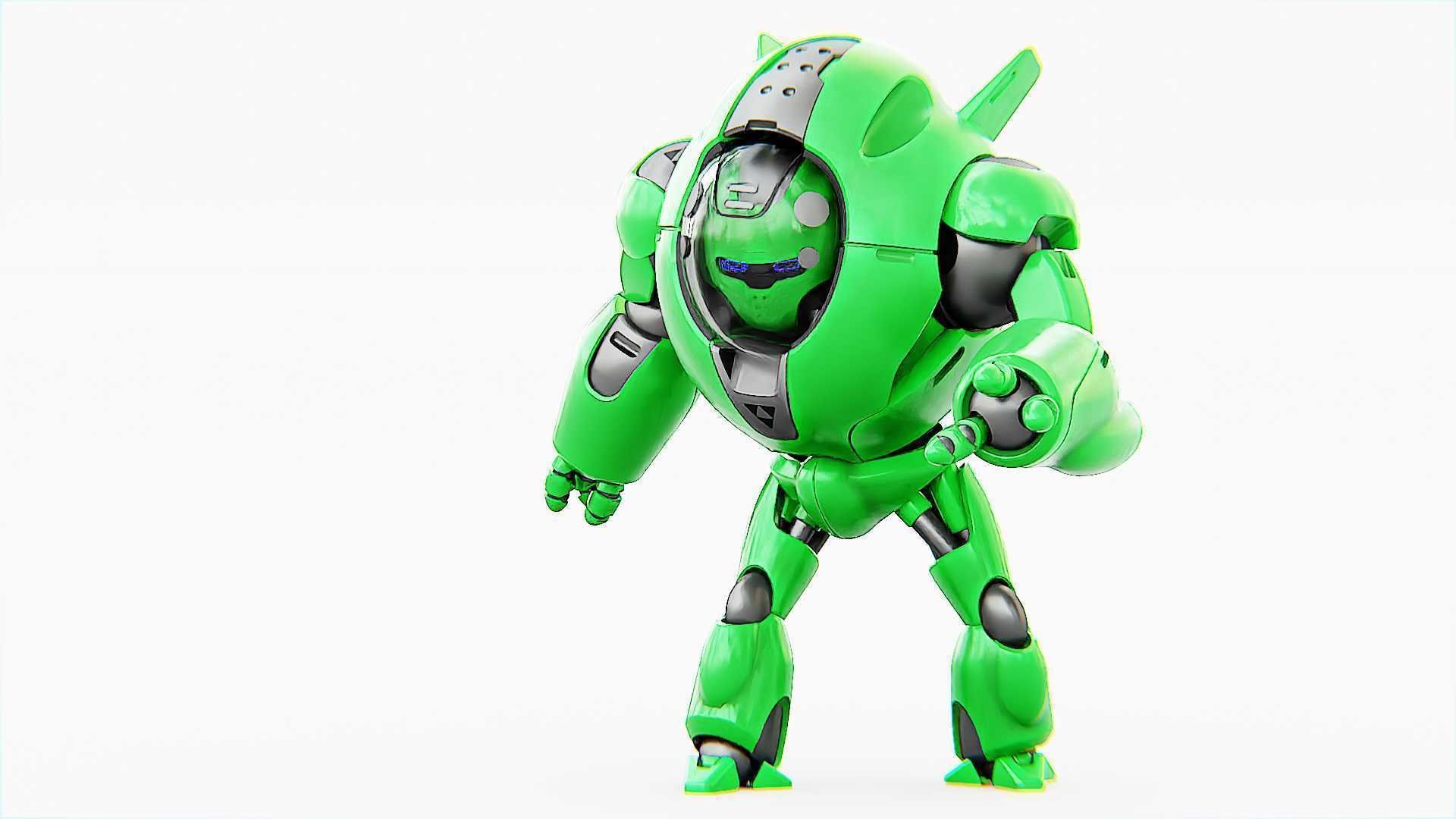 ASTRONAUT BOT V-3000   RIGGED 3D model_2