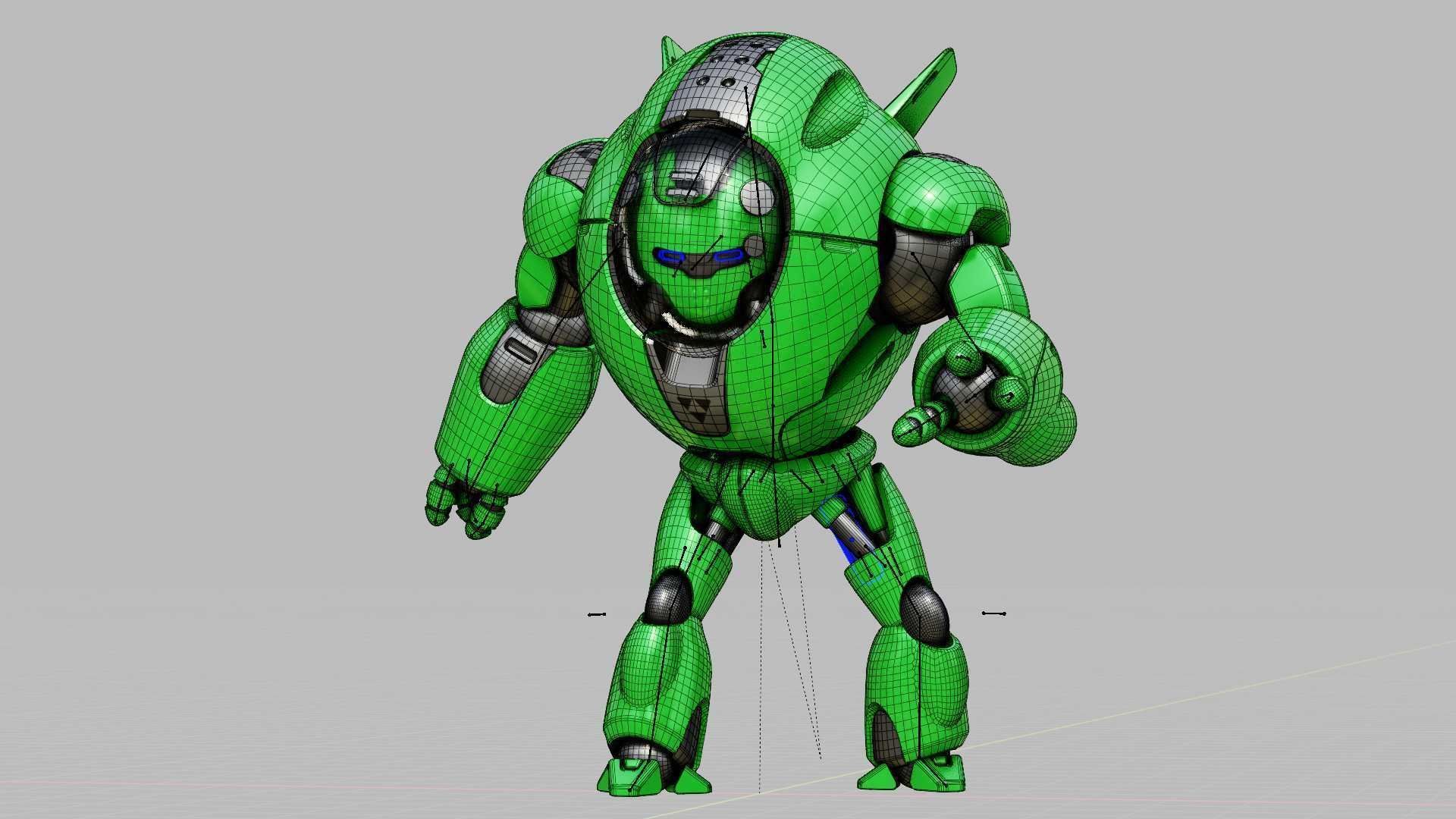 ASTRONAUT BOT V-3000   RIGGED 3D model_35