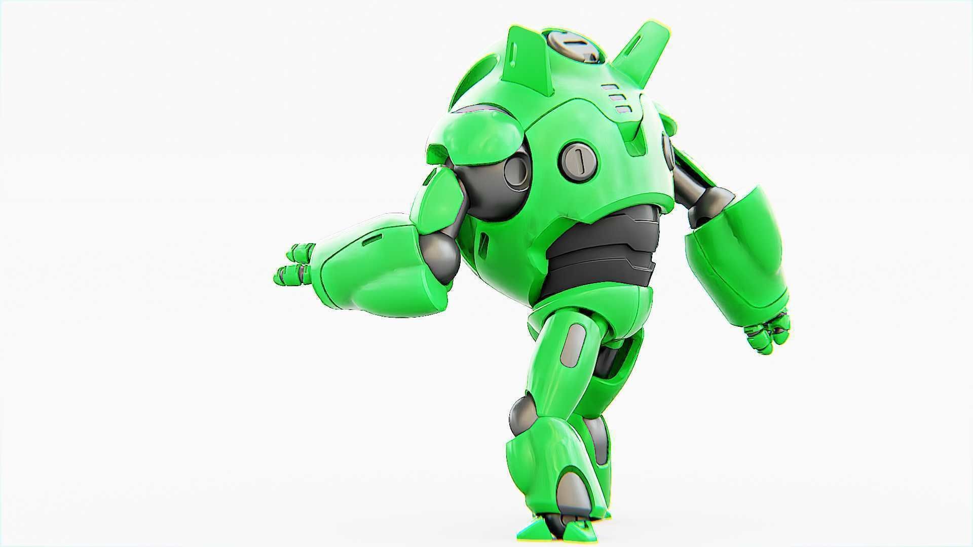 ASTRONAUT BOT V-3000   RIGGED 3D model_6