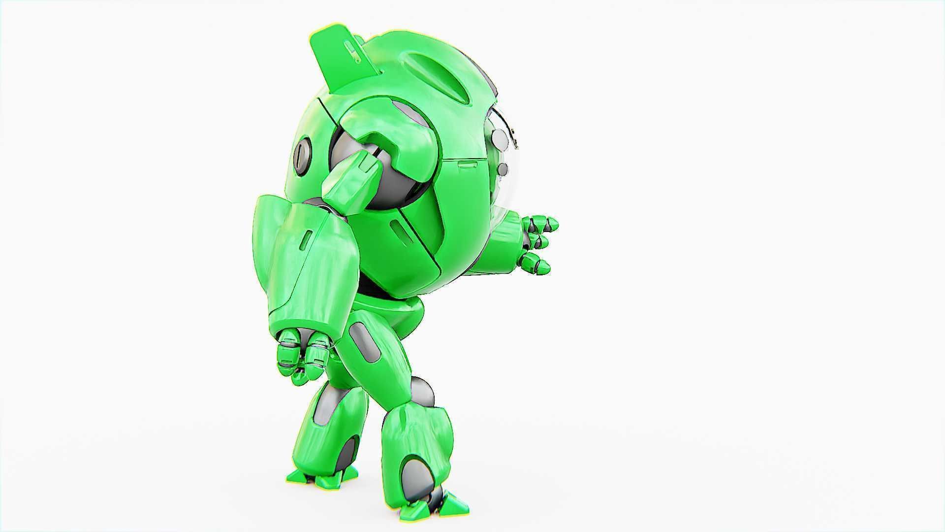 ASTRONAUT BOT V-3000   RIGGED 3D model_11