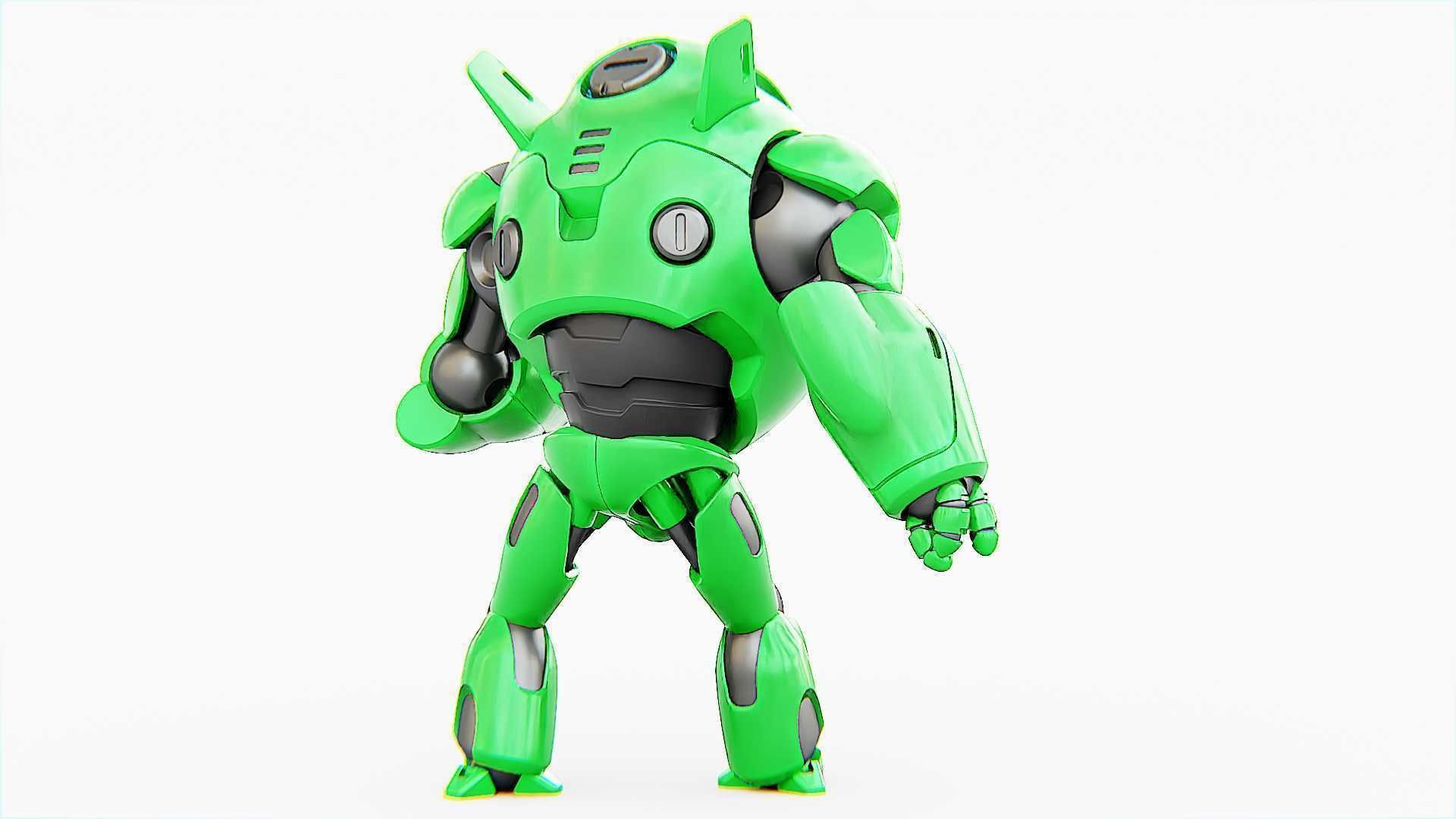 ASTRONAUT BOT V-3000   RIGGED 3D model_9