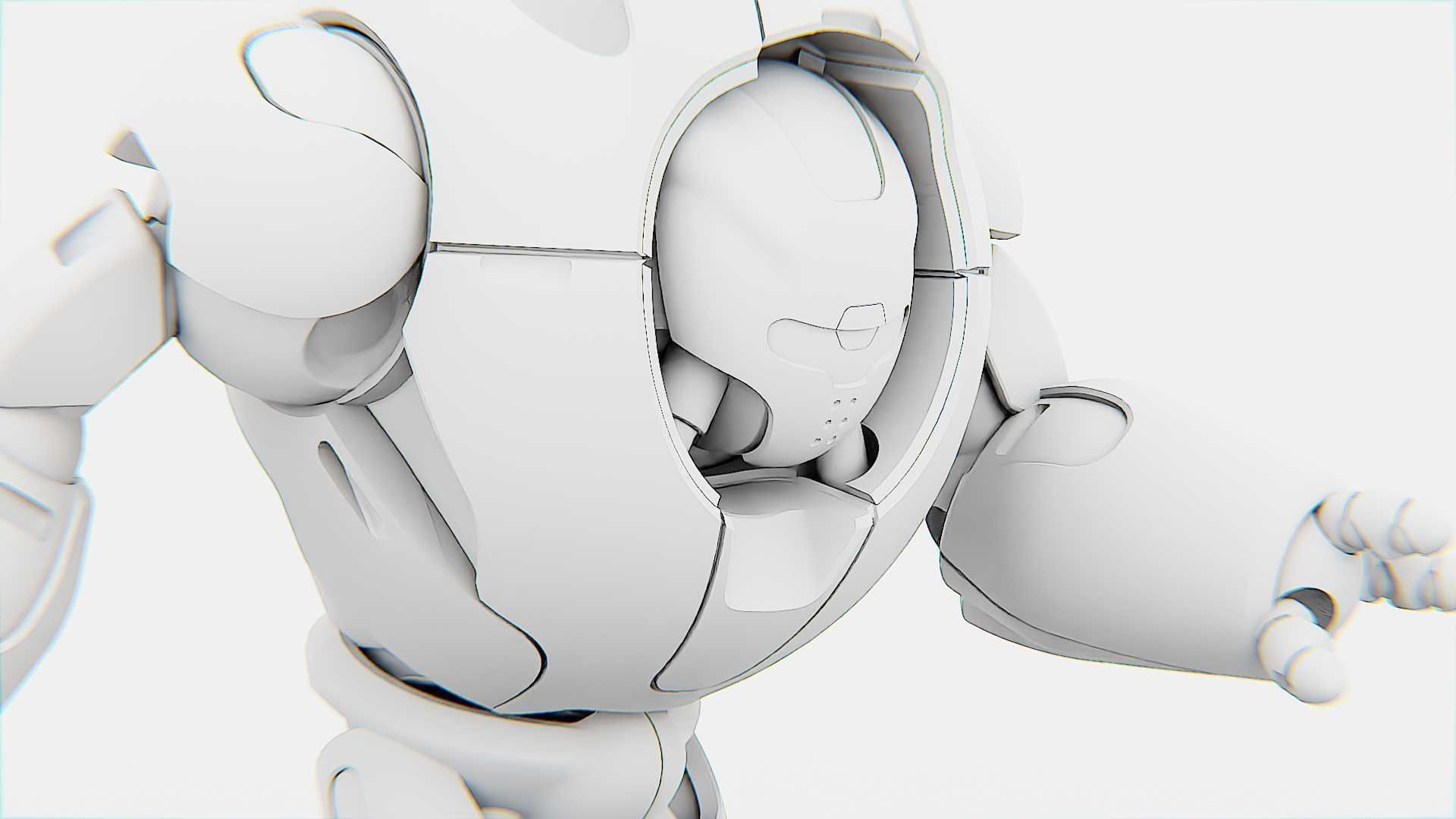 ASTRONAUT BOT V-3000   RIGGED 3D model_32