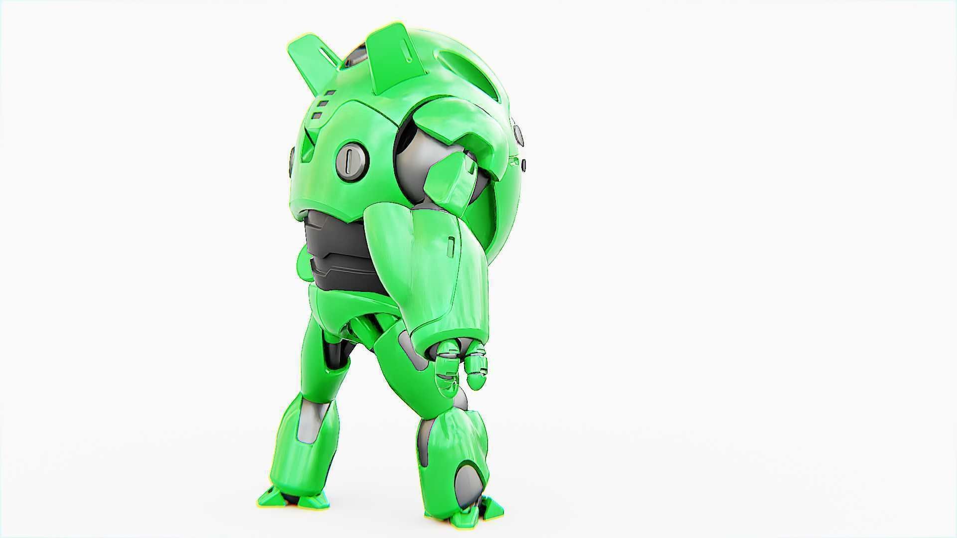 ASTRONAUT BOT V-3000   RIGGED 3D model_10