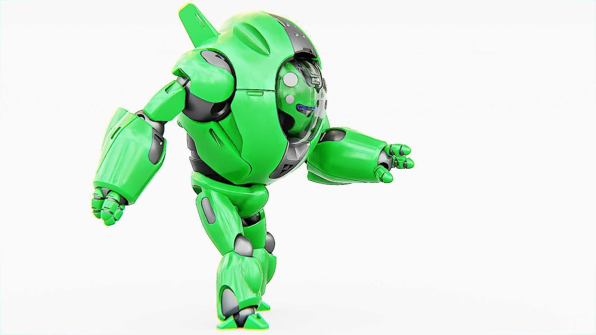 ASTRONAUT BOT V-3000   RIGGED 3D model_12