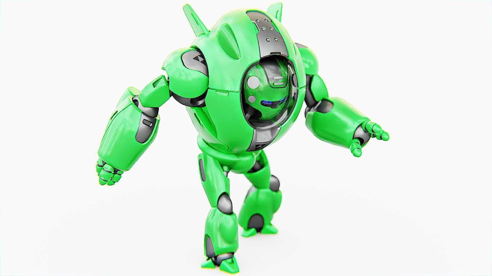 ASTRONAUT BOT V-3000   RIGGED 3D model_20