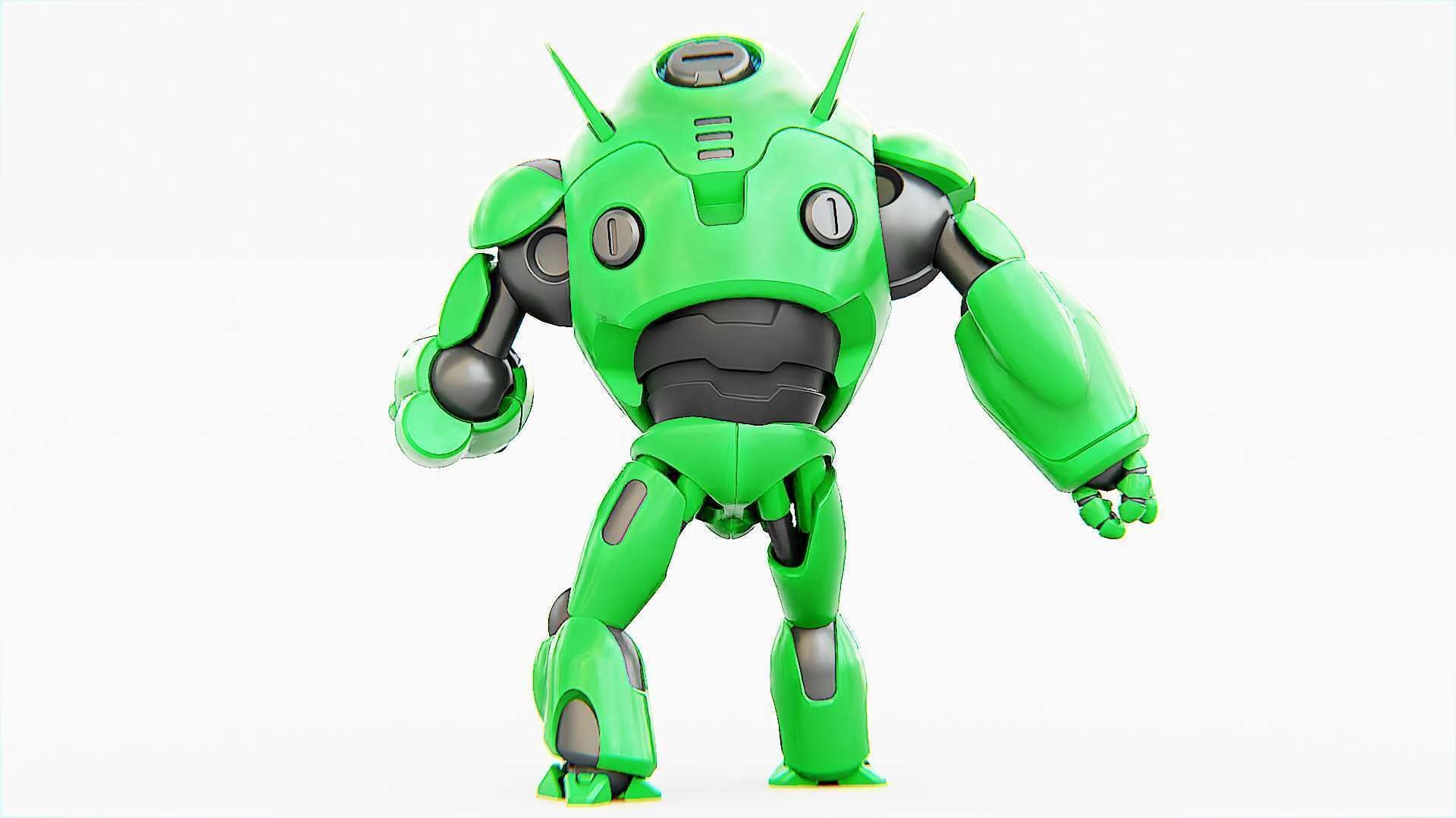 ASTRONAUT BOT V-3000   RIGGED 3D model_8