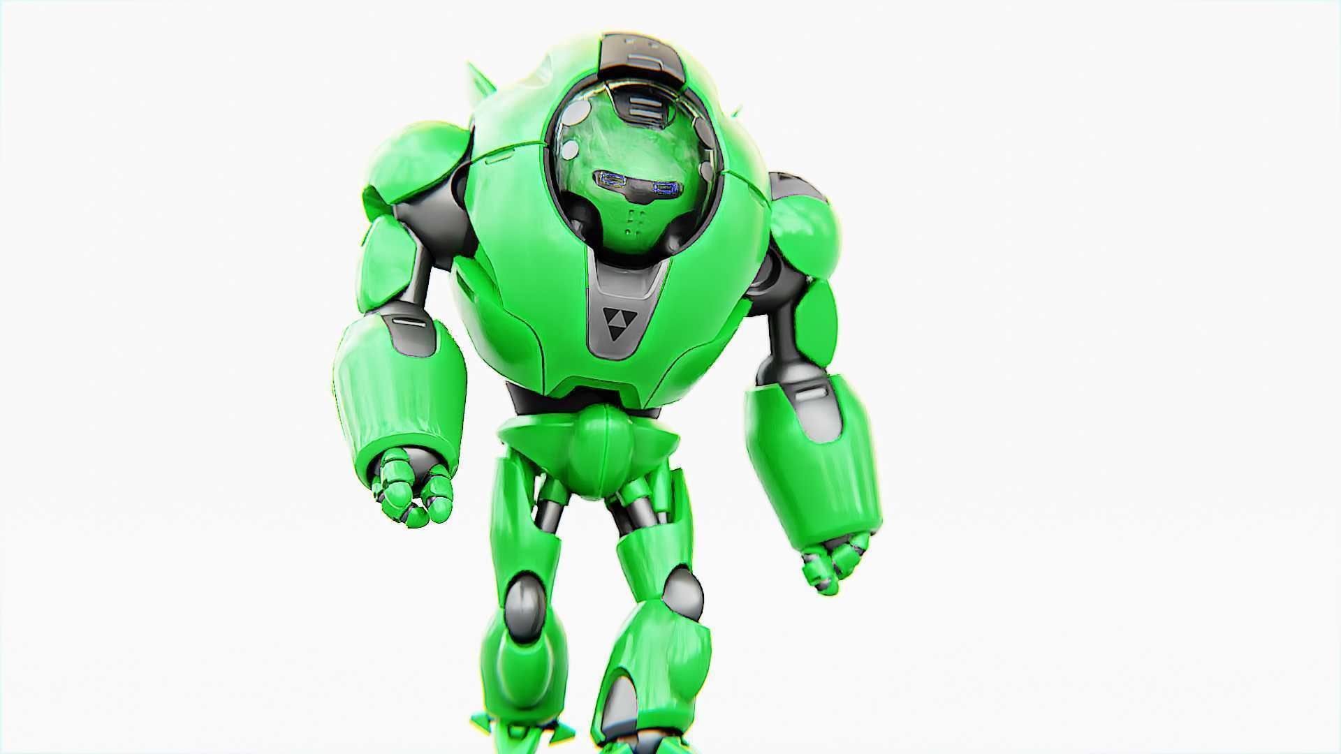 ASTRONAUT BOT V-3000   RIGGED 3D model_26