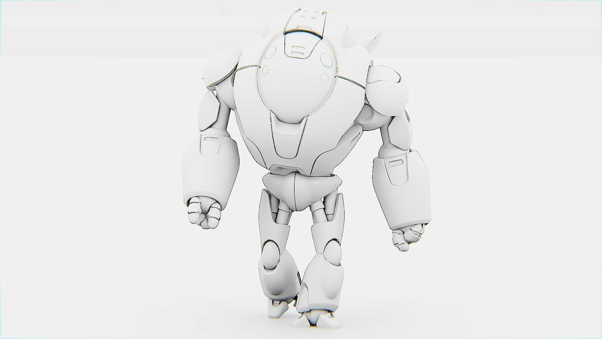 ASTRONAUT BOT V-3000   RIGGED 3D model_34