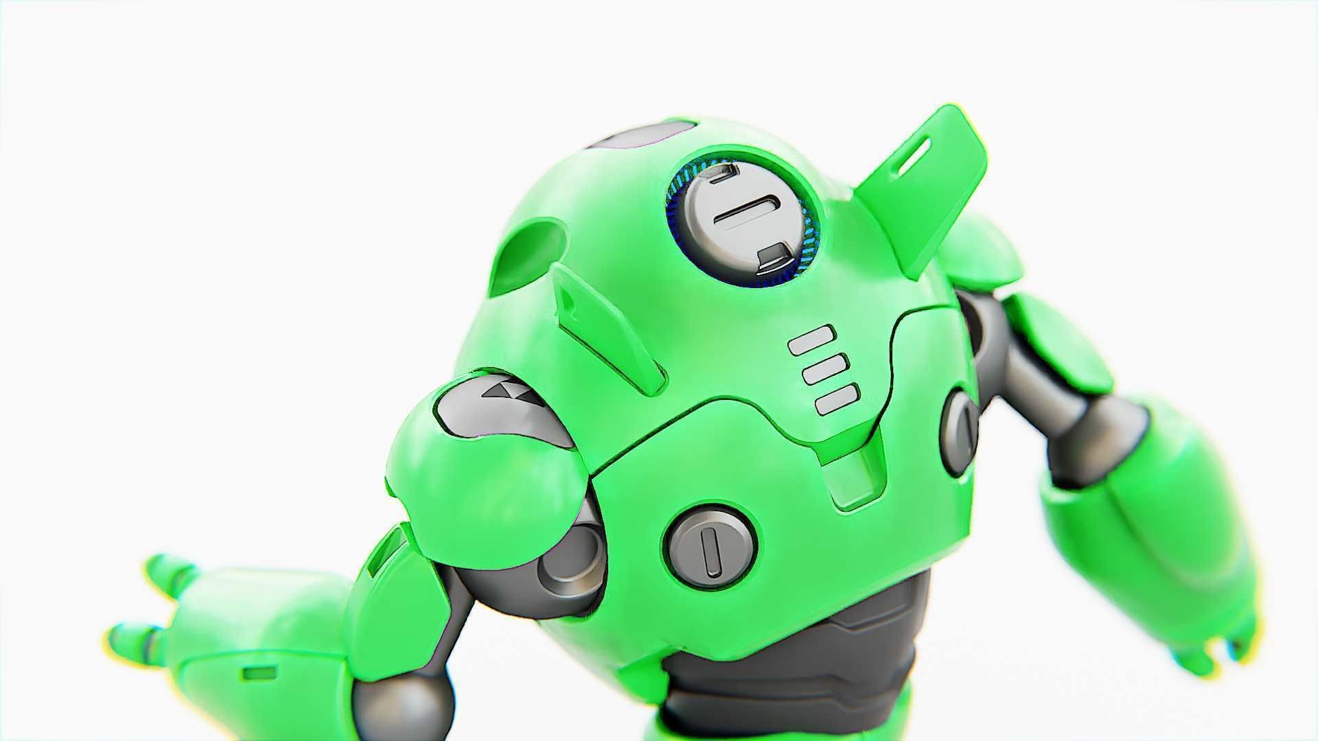 ASTRONAUT BOT V-3000   RIGGED 3D model_17