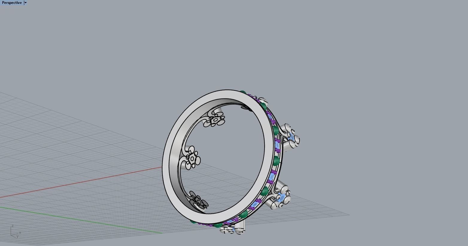 Crown ring size 10 US model 379 3D print model_10