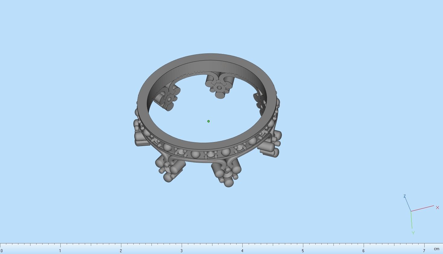 Crown ring size 10 US model 379 3D print model_16