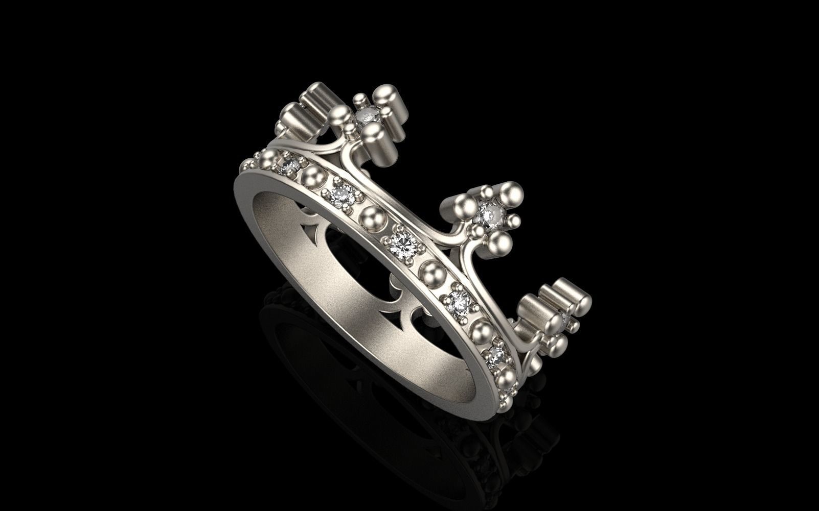 Crown ring size 10 US model 379 3D print model_29