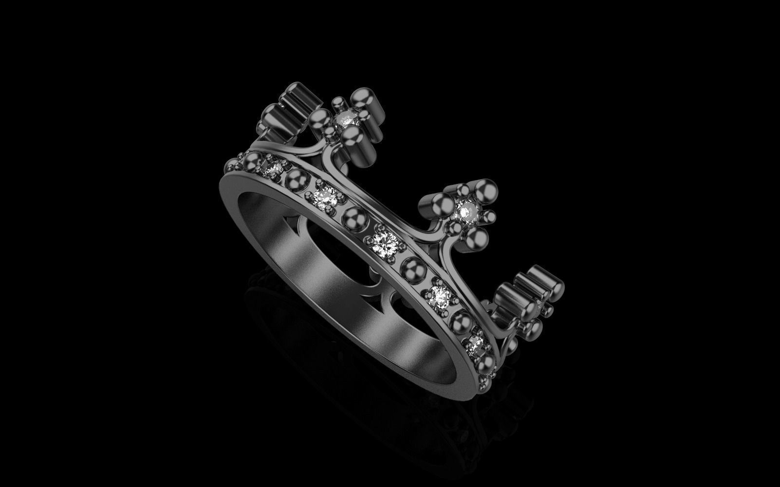 Crown ring size 10 US model 379 3D print model_41