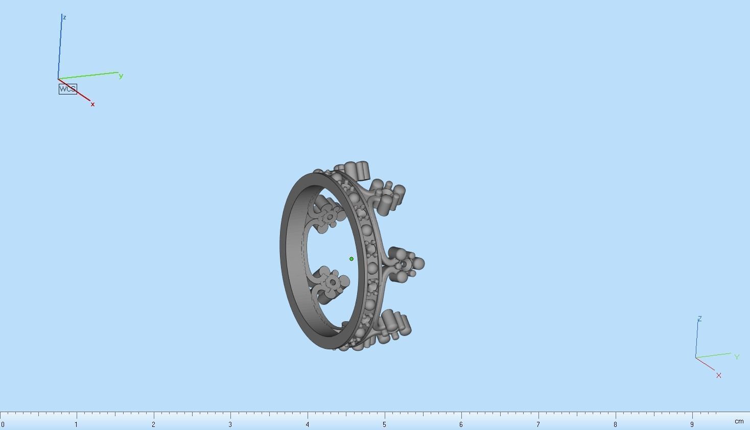 Crown ring size 10 US model 379 3D print model_17