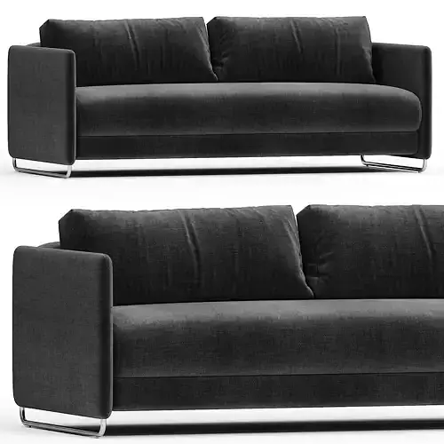 Tandom Dark Grey Sleeper Sofa 3D model