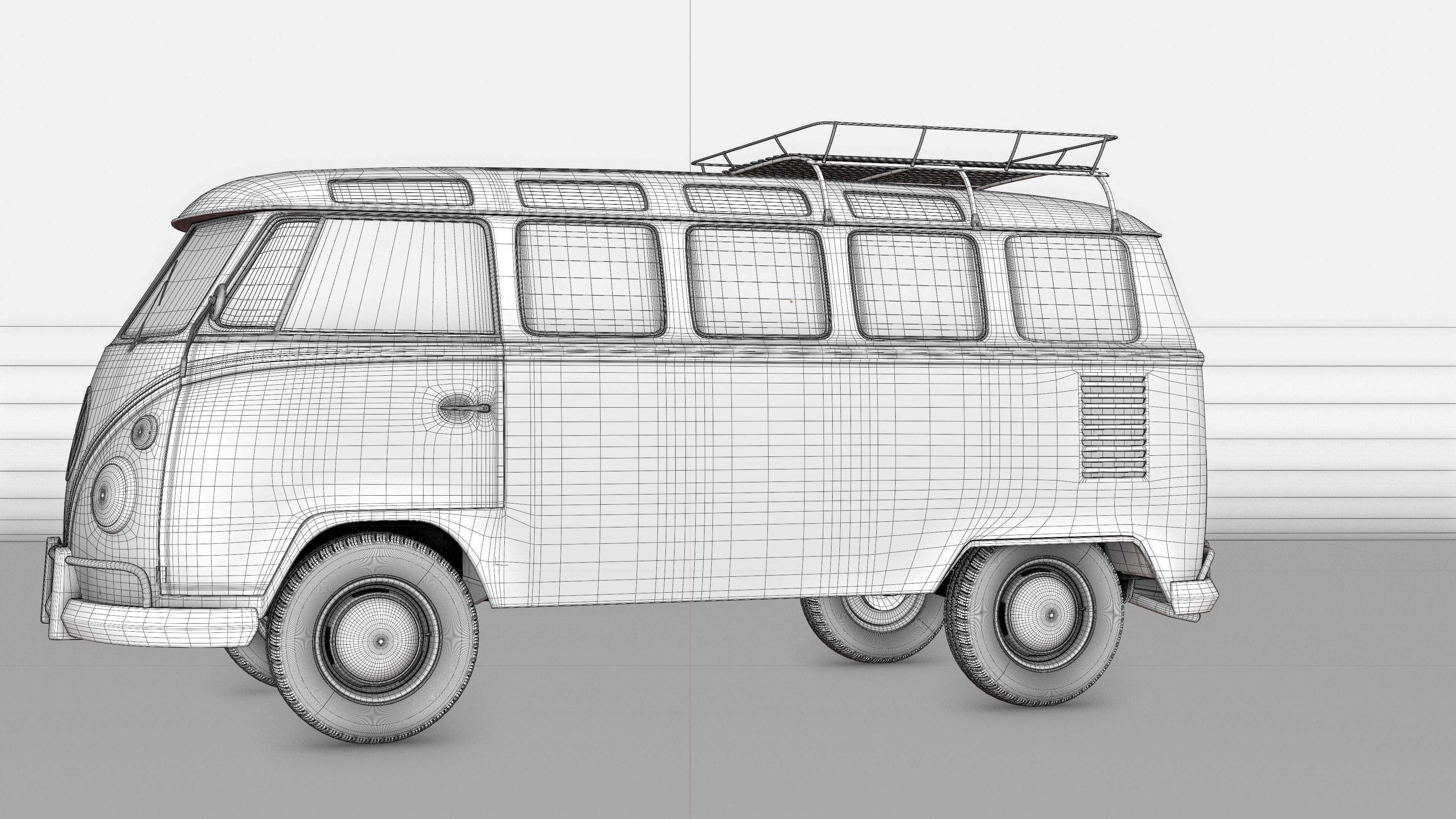 Volkswagen T1 With Full Interior 3D model | CGTrader