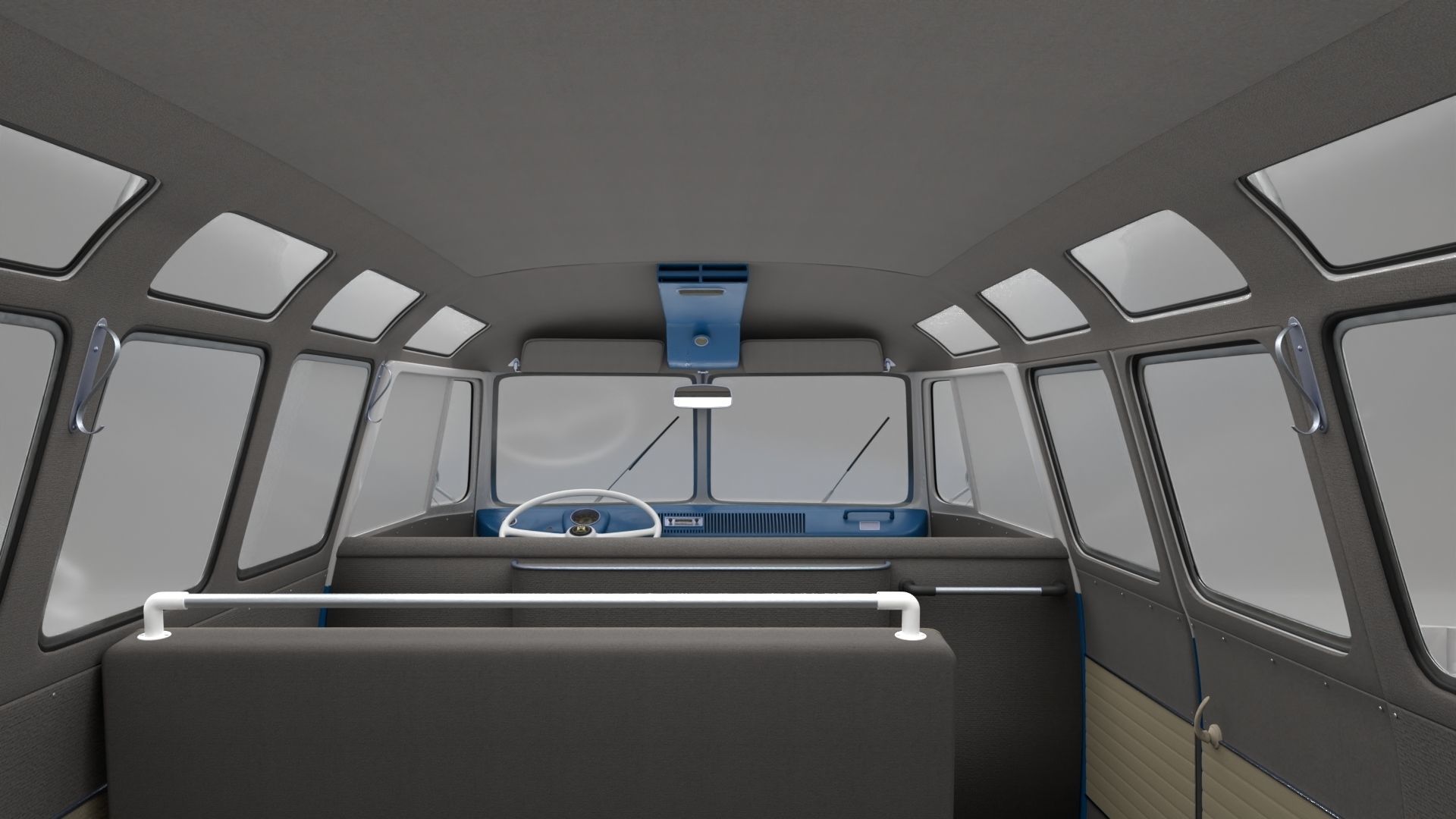Volkswagen T1 With Full Interior 3D model | CGTrader