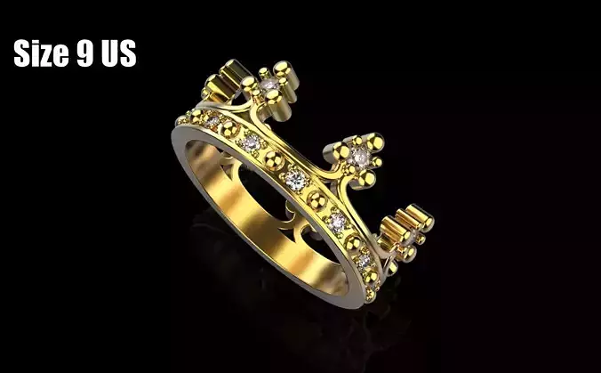 Crown ring size 9 US model 377